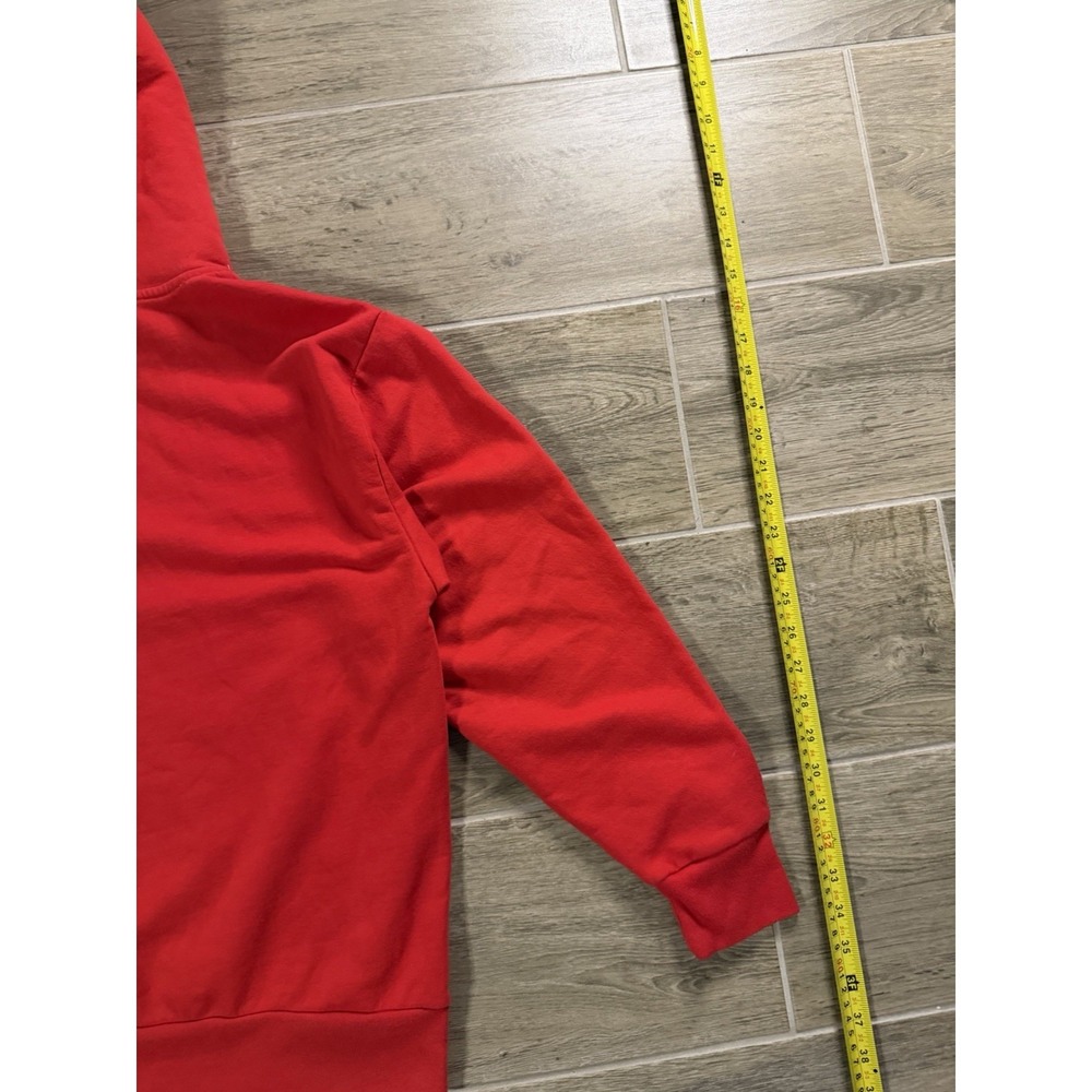 GAP Women's Red Logo Hoodie Pullover Sweatshirt White Hood Size Large - Picture 13 of 16